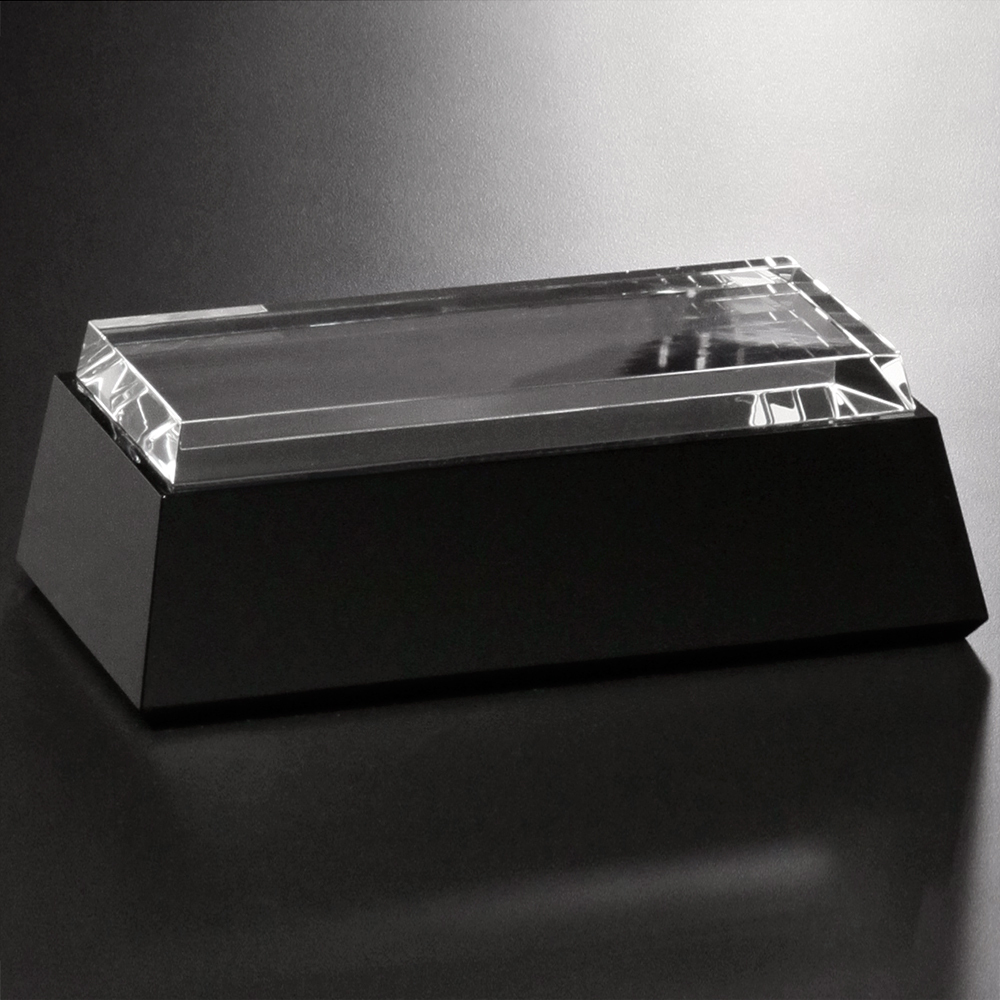 Black and Optical Crystal Base - Rectangle