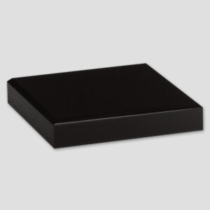 Black Glass Base 4" x 4"
