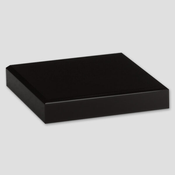 Black Glass Base 4" x 4"