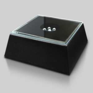 Black Mirrored Lighted Square Base 2-3/8"