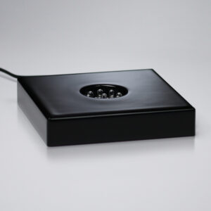 Black Piano Finish Lighted Square Base 4-1/4"