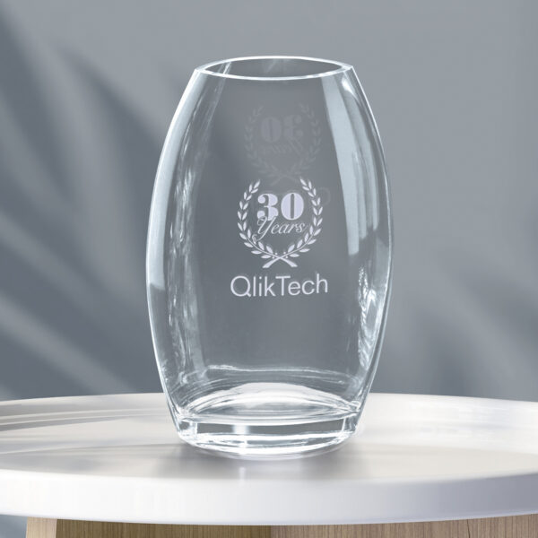 Clear Oval Vase 12"