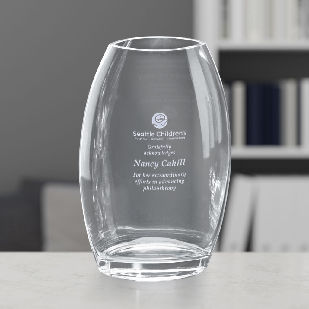 Clear Oval Vase 8-1/2"