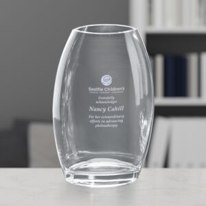 Clear Oval Vase 8-1/2"