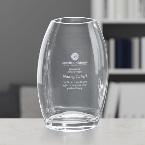 Clear Oval Vase 8-1/2"