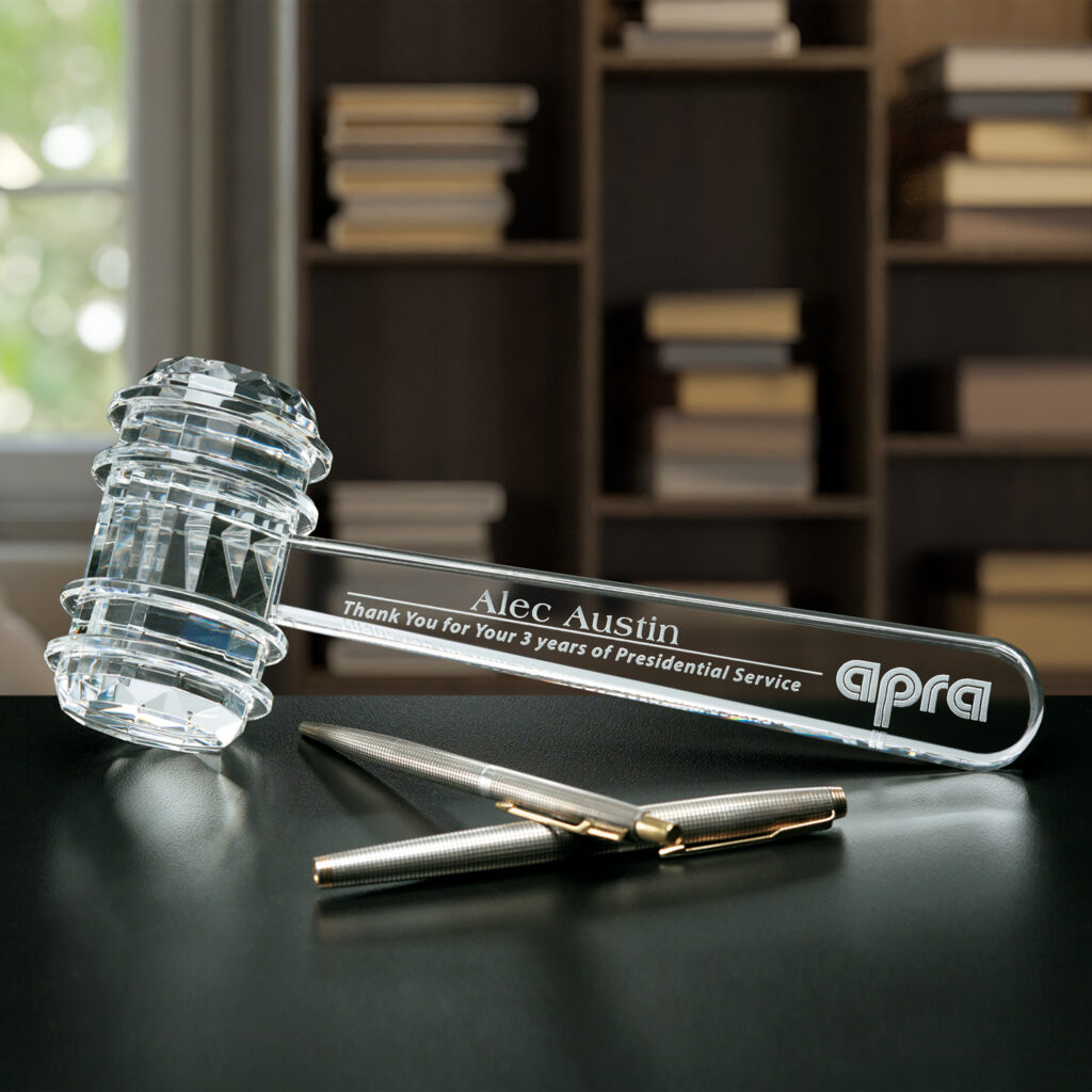 Crystal Gavel 9-1/4" W