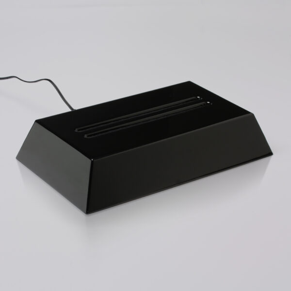 Elite Black Piano Finish Rectangle Base 8"