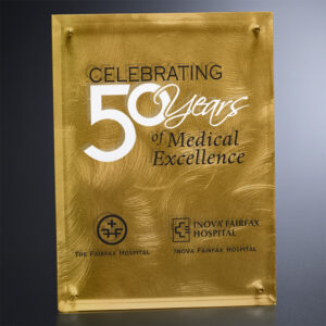 Gold Alloy Plaque 7" x 9"