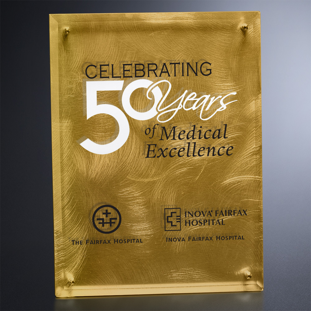 Gold Alloy Plaque 9" x 12"