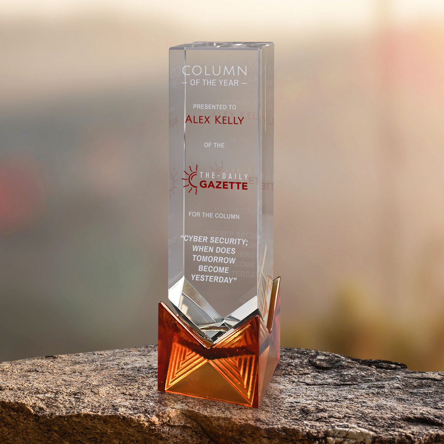 Hampton Amber Award 9-1/2"