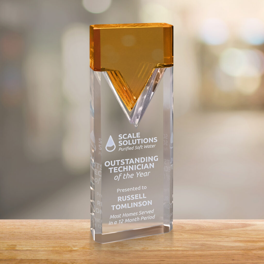 Nobility Amber Award 8-3/4"