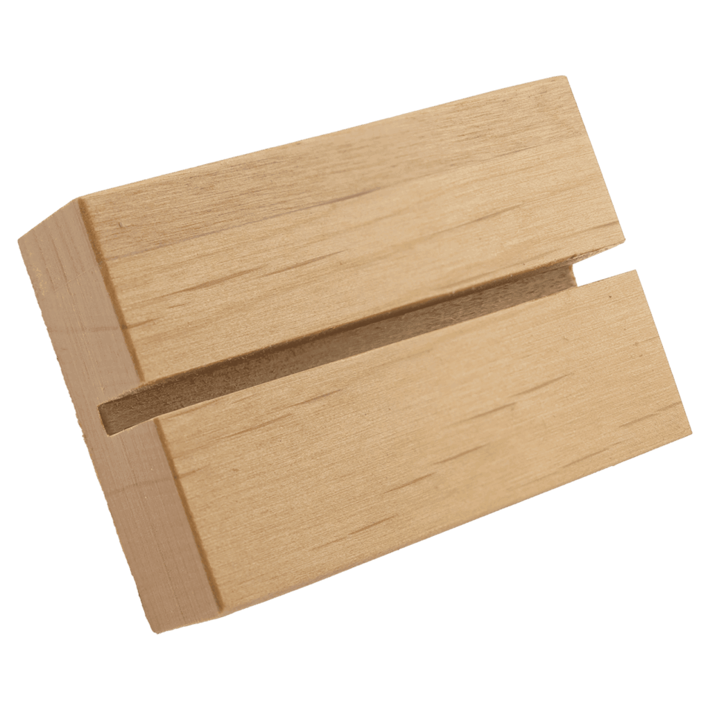 2" x 3" Alder Base with 5/32" Slot