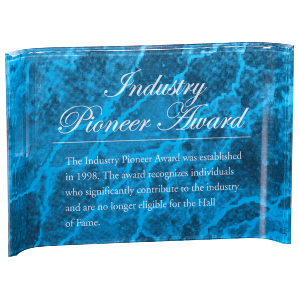10" x 7" Blue Marbleized Acrylic Crescent