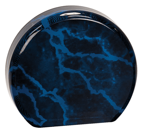 3 1/2" Blue Marble Acrylic Circle