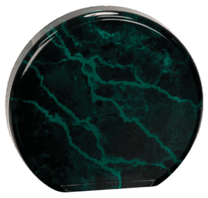 5 1/2" Green Marble Acrylic Circle