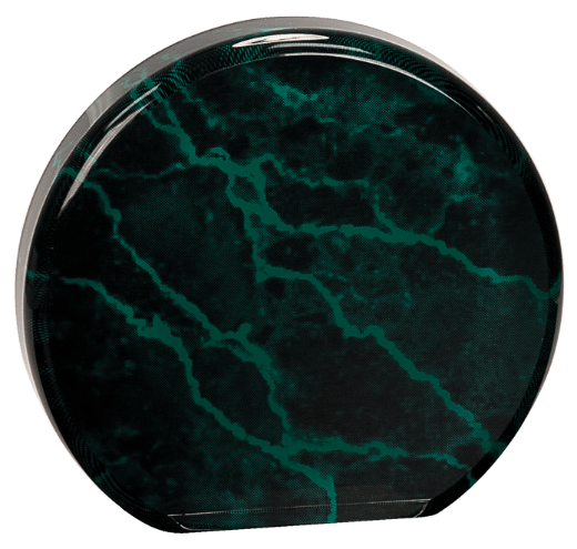 5 1/2" Green Marble Acrylic Circle