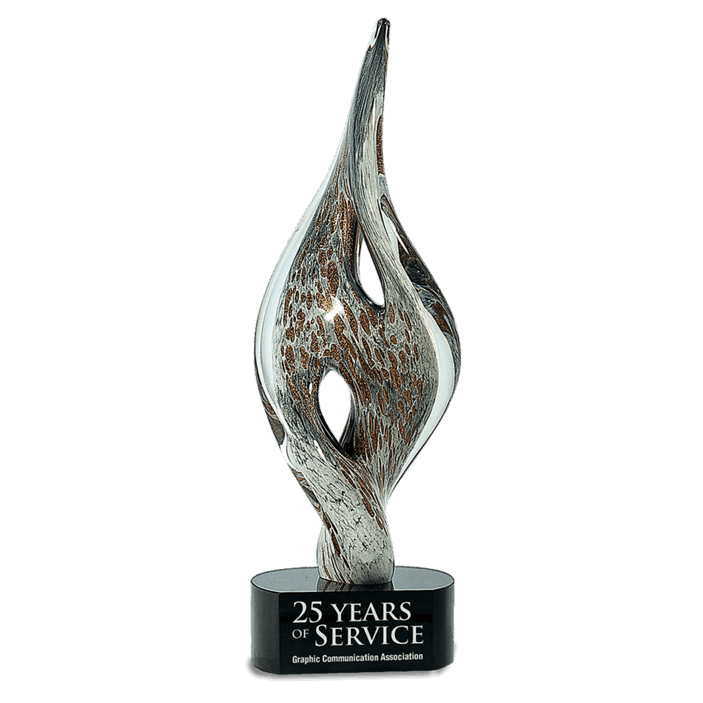 15" Spire Twist Art Glass