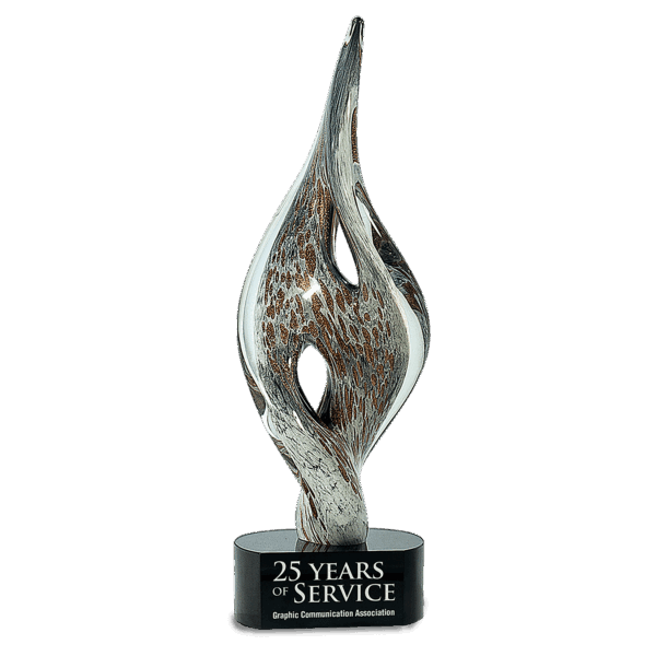 15" Spire Twist Art Glass