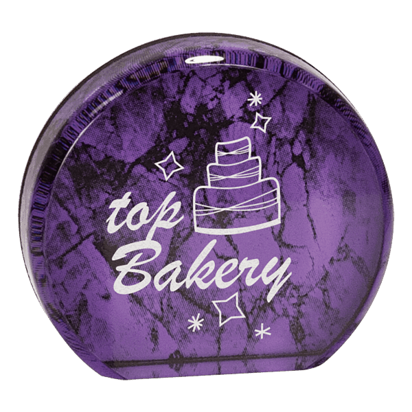 4 1/2" Purple Marble Aurora Acrylic