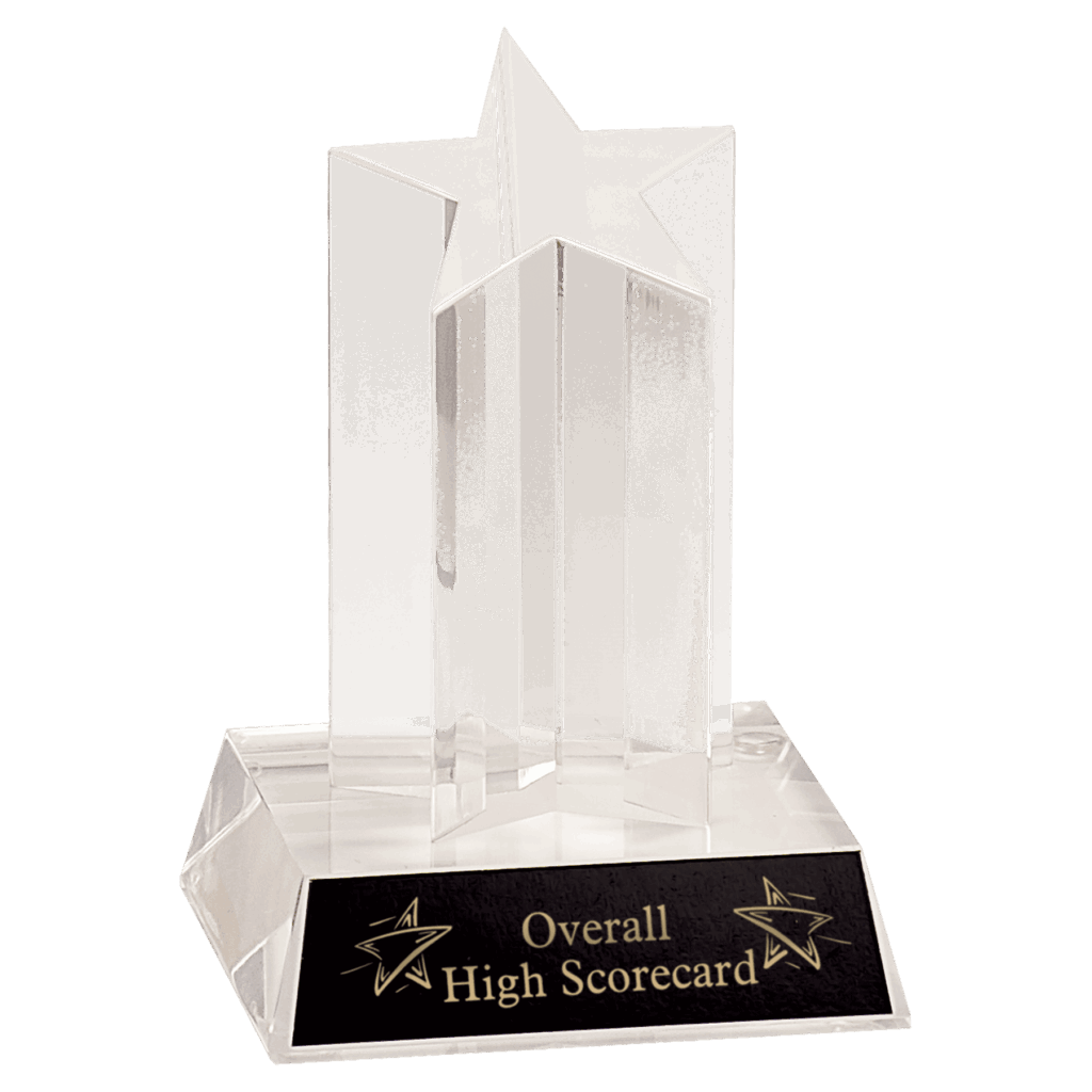 5" Clear Single Star Column Acrylic with Clear Base