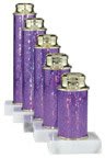 8 3/8" Purple Star Column with Base & Inst-Award Lid
