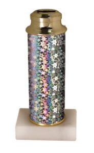 6 3/8" Silver Star Column with Base & Inst-Award Lid