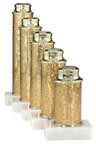 5 3/8" Gold Star Column with Base & Inst-Award Lid