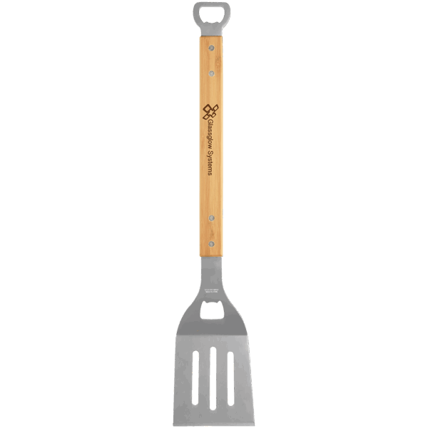19 1/4" Bamboo Barbeque Spatula with Bottle Opener