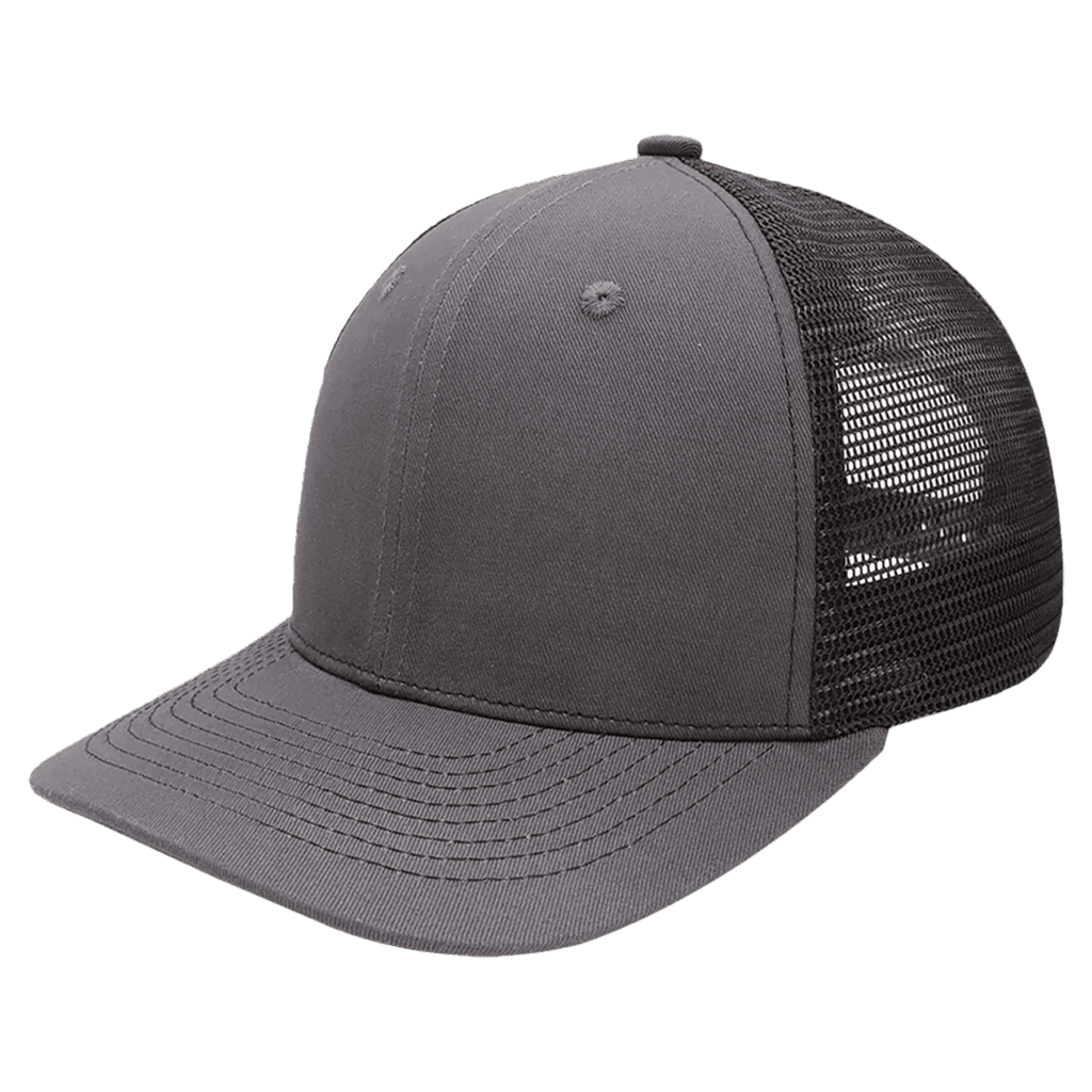 Charcoal/Black BrimCo Classic 6-Panel Trucker Hat