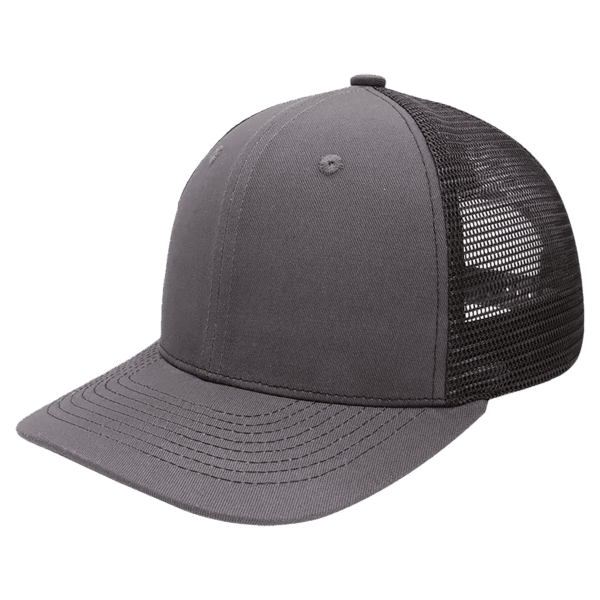 Charcoal/Black BrimCo Classic 6-Panel Trucker Hat
