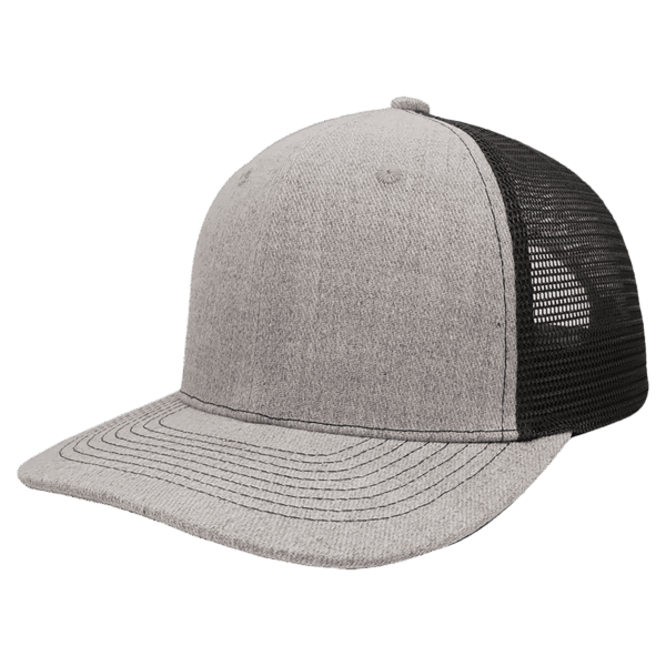 Heather Gray/Black BrimCo Classic 6-Panel Trucker Hat