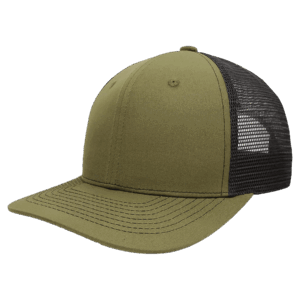 Army Green/Black BrimCo Classic 6-Panel Trucker Hat