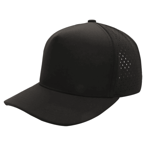 Black/Black BrimCo 5-Panel Performance Hat