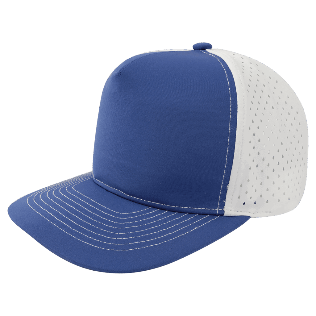 Royal Blue/White BrimCo 5-Panel Performance Hat