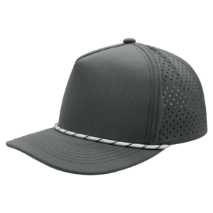 Dark Gray/Dark Gray with White Rope BrimCo 5-Panel Performance Hat