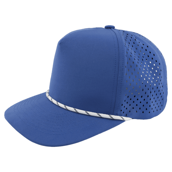 Royal Blue/Royal Blue with White Rope BrimCo 5-Panel Performance Hat
