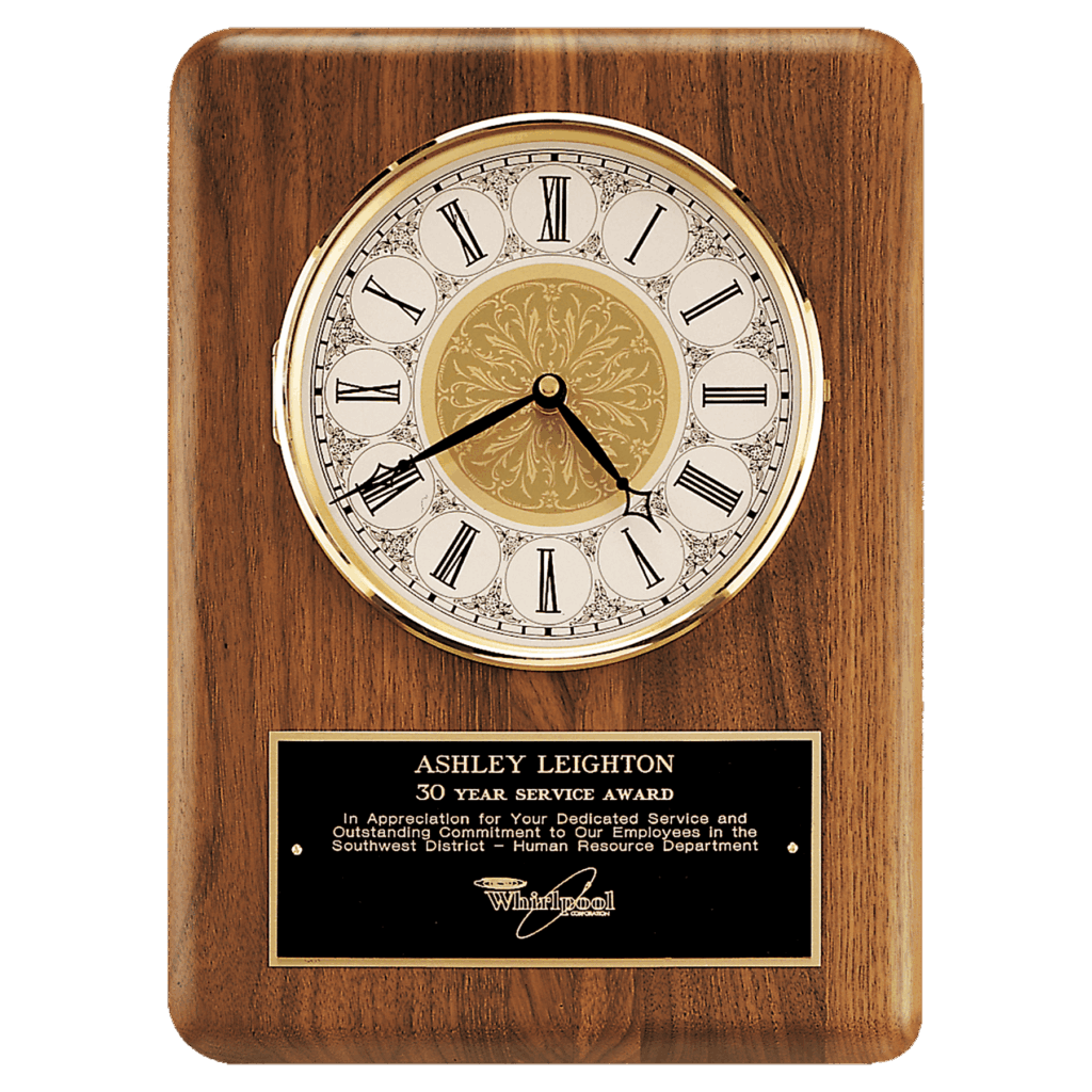 11" x 15" Solid Brass Diamond Spun Bezel with Glass Lens and Ivory Dial with Black Plate