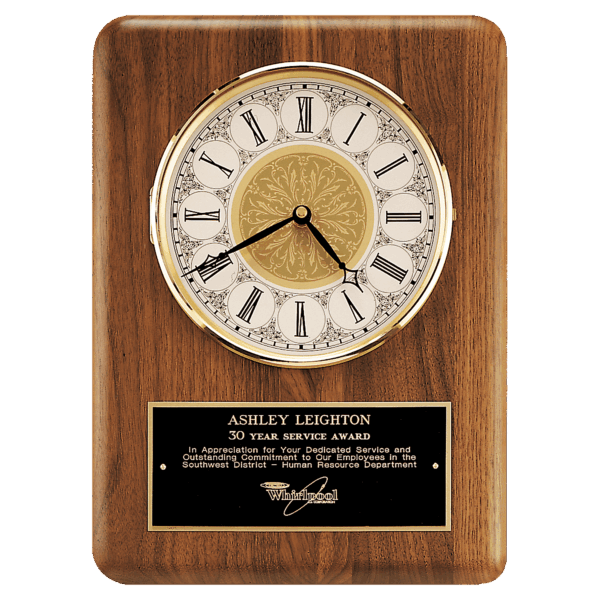 11" x 15" Solid Brass Diamond Spun Bezel with Glass Lens and Ivory Dial with Black Plate