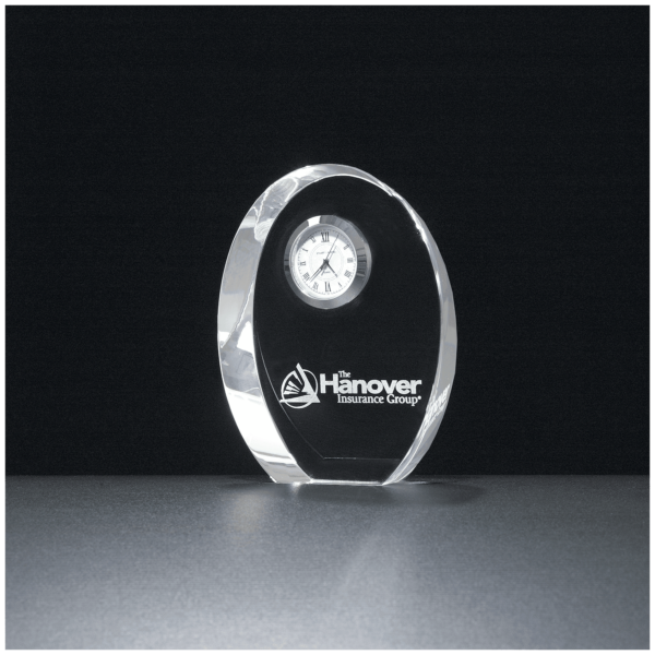 3 7/8" x 4 7/8" Crystal Clock