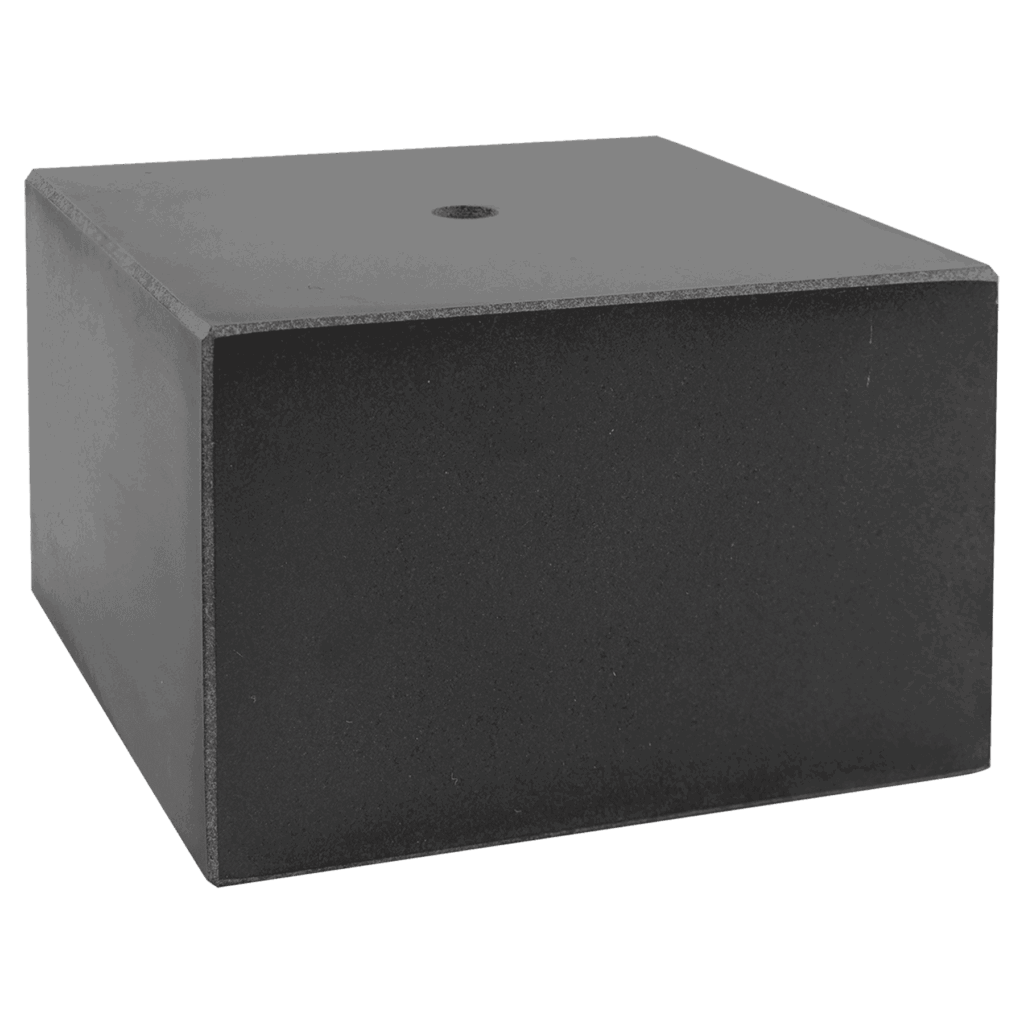 4" x 4" x 2 3/4" Black Marble Cup Base