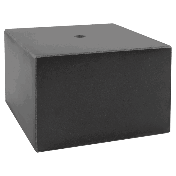 4" x 4" x 2 3/4" Black Marble Cup Base