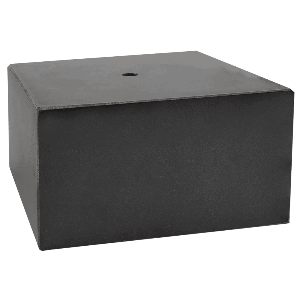 6" x 6" x 2 3/4" Black Marble Cup Base
