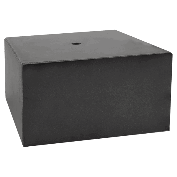6" x 6" x 2 3/4" Black Marble Cup Base