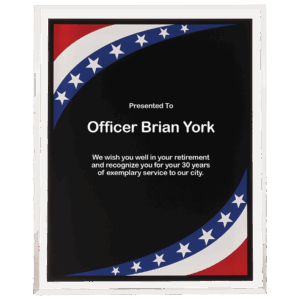 8" x 10" Stars & Stripes Border Clear-Plaq Acrylic