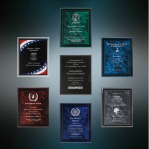 8" x 10" Border Clear-Plaq Acrylic Blank Sample Set