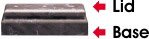 2 1/2" x 7 1/2" x 5/8" Black Marble Finish 2-Post Lid