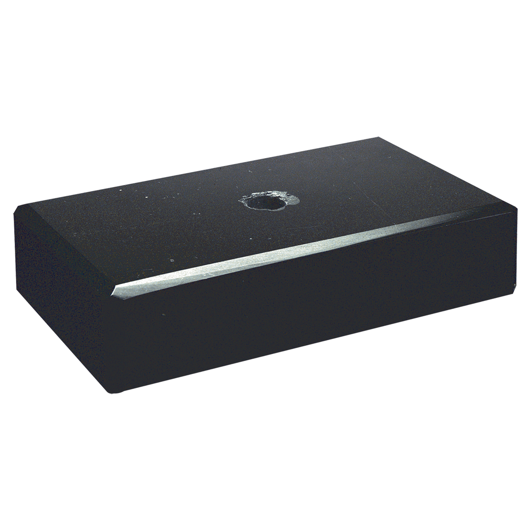 2 1/2" x 4" Black Centerhole Countersunk Trophy Marble