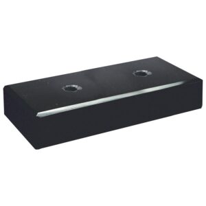 2 1/2" x 5" Black 2 Hole Countersunk Trophy Marble