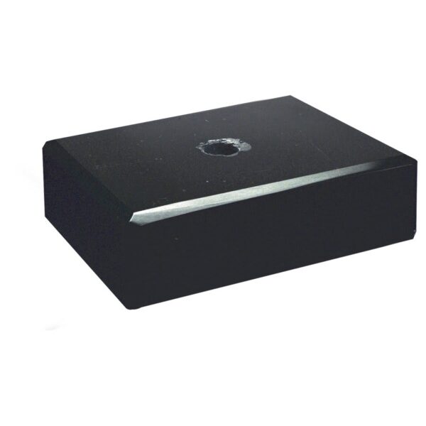 2" x 3" Black Centerhole Countersunk Trophy Marble
