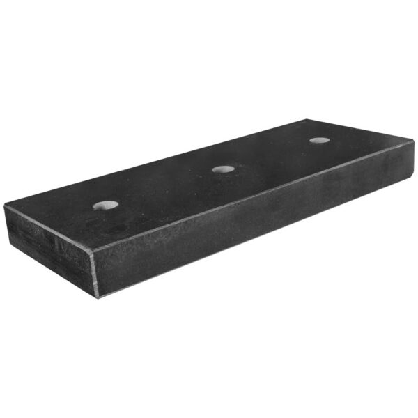 3" x 7 1/2" Black 3-Hole Countersunk Trophy Marble Base